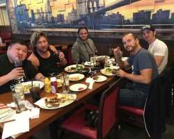 Adam Cole eating non vegetarian food